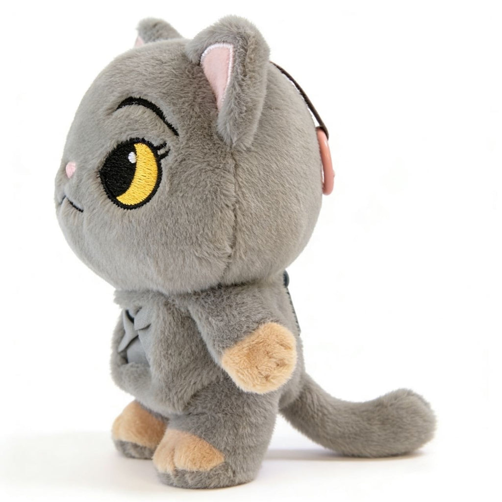 Pet Memorial Plush Cat Keychain Keepsake with Transparent Memory Pocket for Pet Hair and Pet Photos Soft Texture for Bag Keys Car Pet Carrier Adorable Design