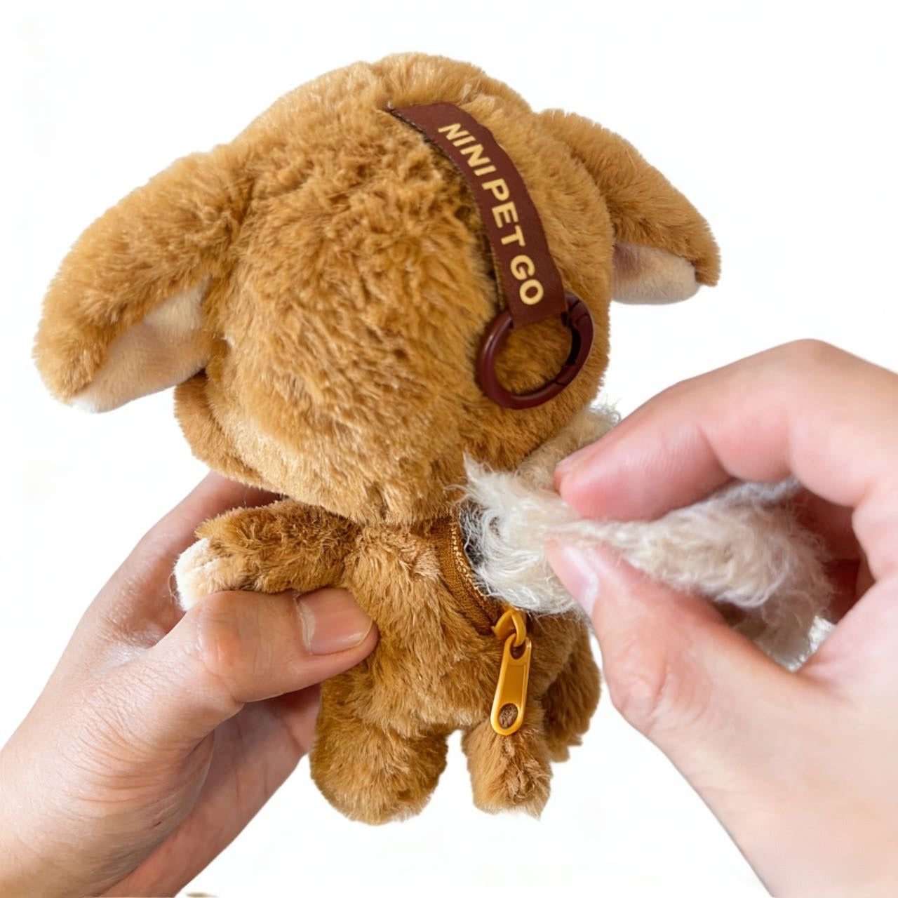 Pet Memorial Plush Dog Keychain with Keepsake Pocket for Pet Hair or Pet Photo Soft Texture for Bag Keys Car Pet Carrier Ideal for Pet Lovers